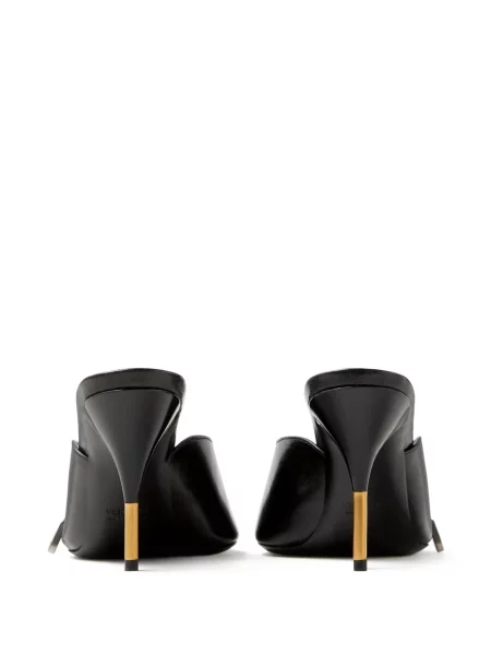 Кожени мюли Versace черно