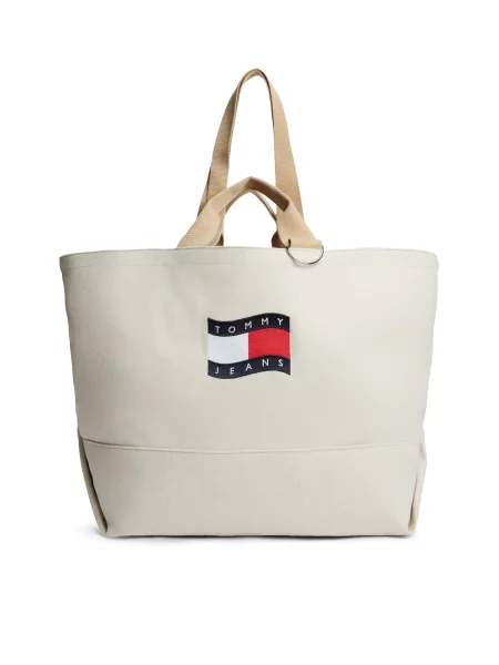 Kabelka Tommy Jeans Tjw Wave Flag Med Tote béžová