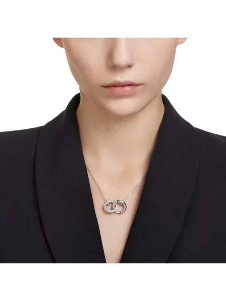 Naszyjnik Swarovski szary