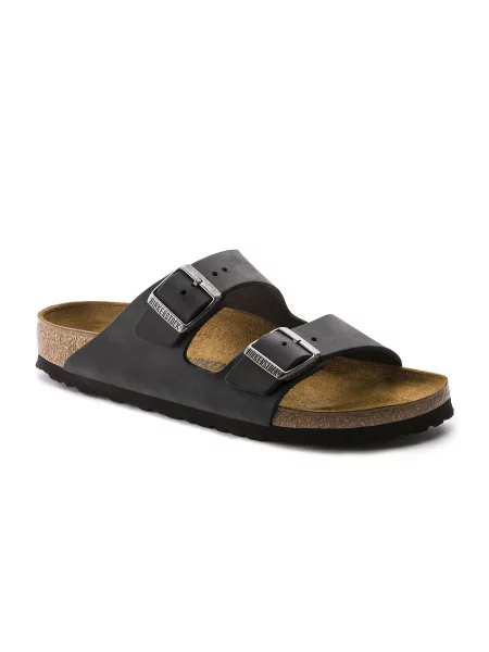 Birkenstock Arizona NU Oiled Black Narrow Fit Unisex Sandały Birkenstock Size: 5 czarny