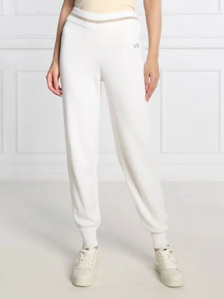 Armani Exchange Pantaloni de tricot cu adaos de lână