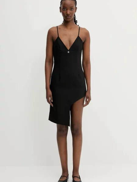 Coperni sukienka Tailored Asymmetric mini prosta czarny
