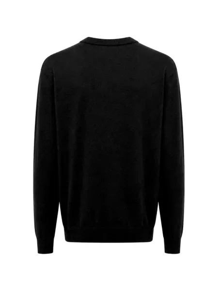 Lung pulover The Pull cu decolteu rotund negru
