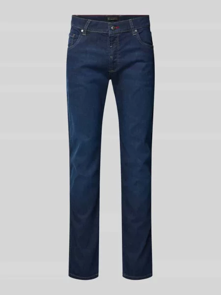 Jeansy o kroju regular fit z wpuszczanymi Bugatti