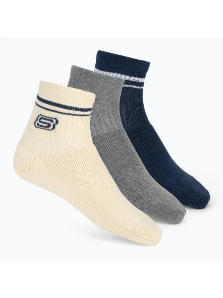 Gyerek zokni SKECHERS Full Terry Low Crew 3 pár white/blue. Méret: EU fehér