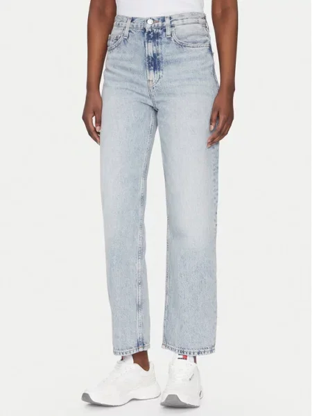 Tommy Jeans jeansy high waist niebieskie