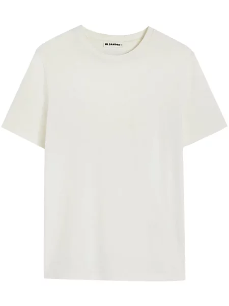 Tricou Jil Sander cu decolteu rotund alb