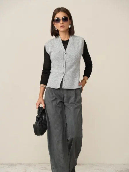 Жилет TrikoBakh шерсть/кашемір сірий