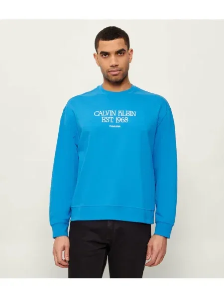 Calvin Klein Jeans Hanorac TERRY albastru