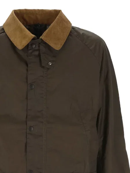 Gulerat geacă parka Barbour de catifea cord maro
