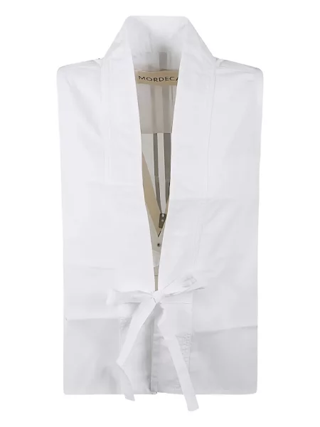 Риза Mordecai без ръкави бяло