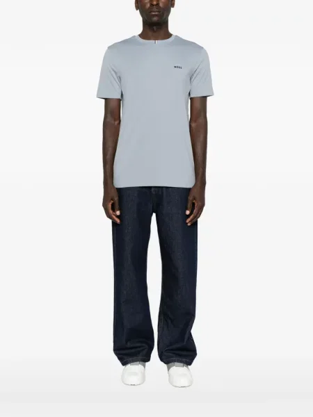 Scurt tricou Boss cu imagine gri