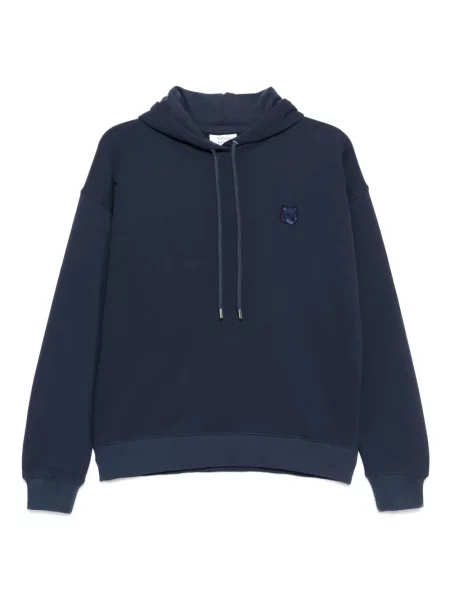 Hanorac cu glugă Maison Kitsune albastru