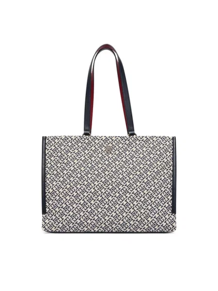 Tommy Hilfiger Torebka Th Jacquard Tote niebieski