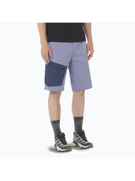 Мъжки шорти за трекинг Salomon Outerpath Utility blue granite / blue nights синьо