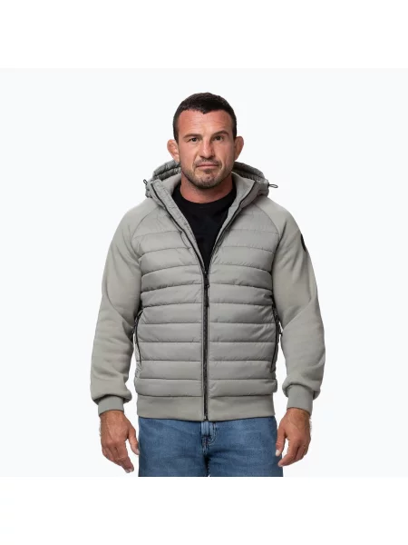 Geacă pentru bărbați Pitbull Palomar Padded Hooded Hybrid dusty sage