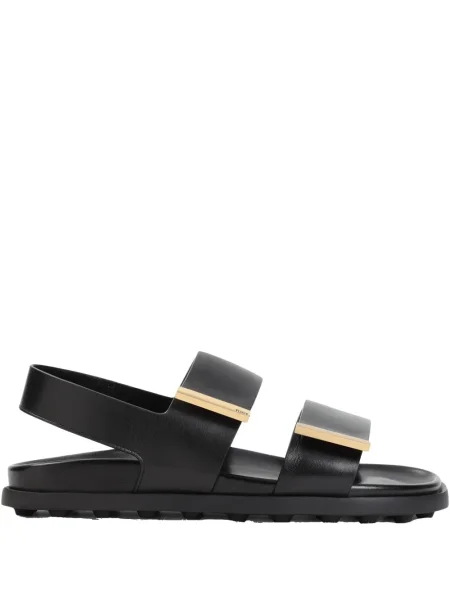 Кожени сандали Tod's черно