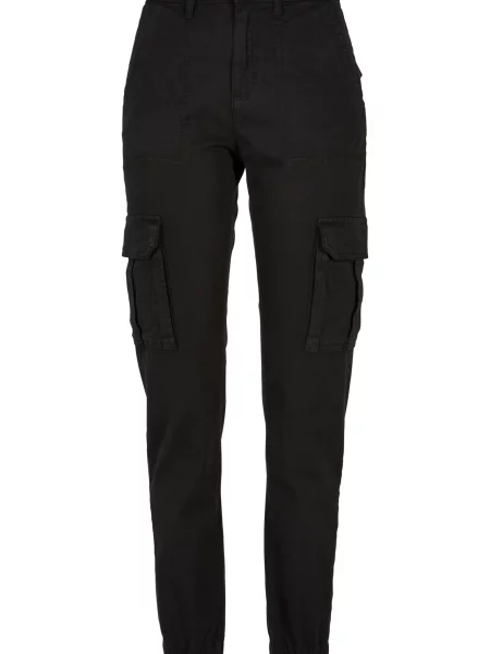 Pantaloni Urban Classics din țesătură twill negru