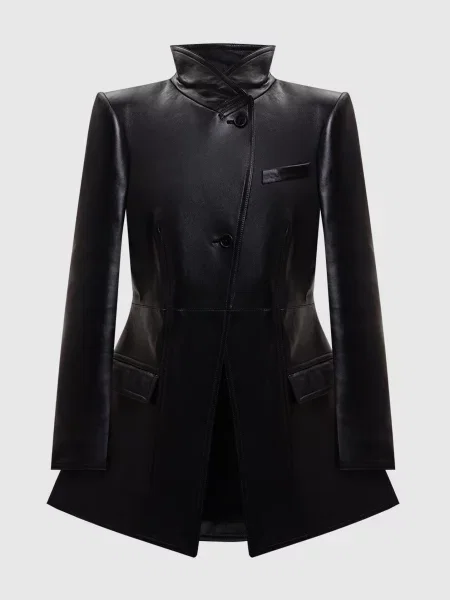 Кожаная куртка Alexander Mcqueen черная