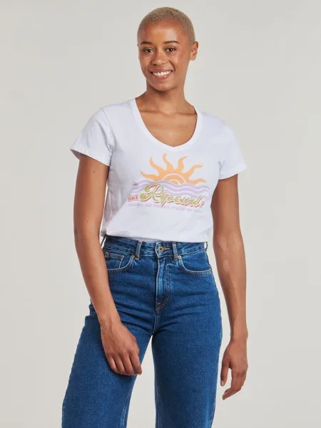 V-nyakú ruha Rip Curl fehér