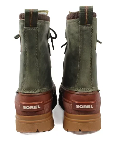 Botine Barbour cu șireturi din piele verde
