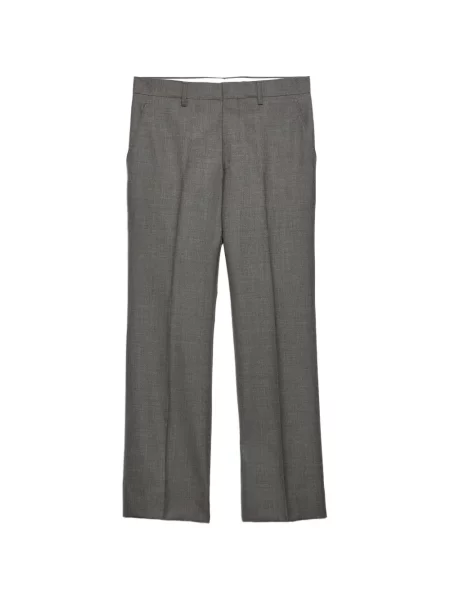Pantaloni Prada de lână gri