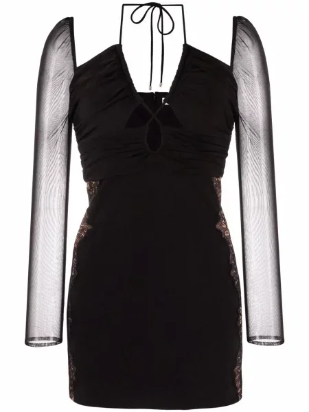Rochie Self-portrait drapată de costum negru