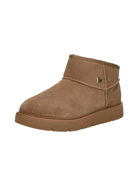 Botki Skechers zamszowe brązowe