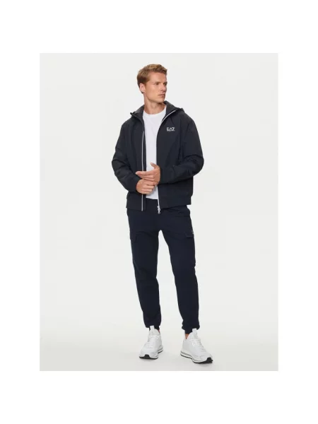Kurtka Ea7 Emporio Armani z kapturem granatowa