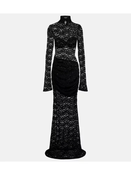 Maxi rochie maxi Bananhot din dantelă de costum negru