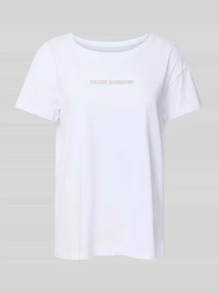 Koszulka Armani Exchange elegancka biała