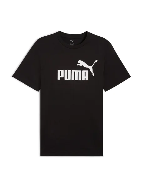 PUMA Tricou Puma Ess No. 1 Logo Tee' negru