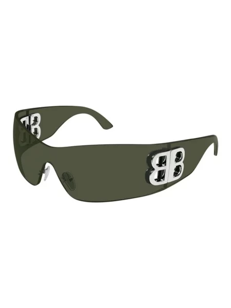 Okulary przeciwsłoneczne Balenciaga Shield zielone