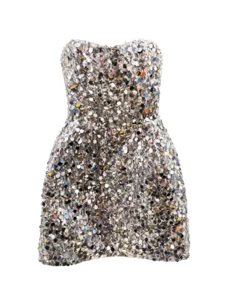 Rochie mini Bronx & Banco cu paiete fără bretele