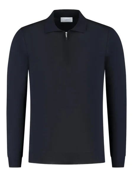 S límcem svetr Marco Pescarolo s polovičními zipem modrý