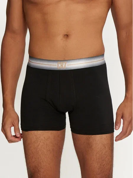 Pánske boxerky Basic Trunk 3 páry black/navy blue čierna