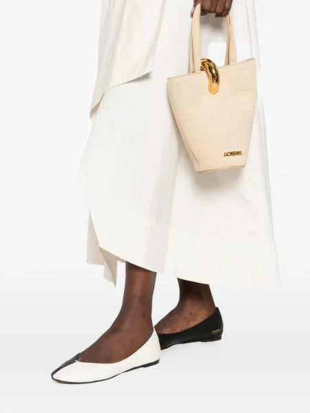 Geantă Jacquemus din piele de căprioară