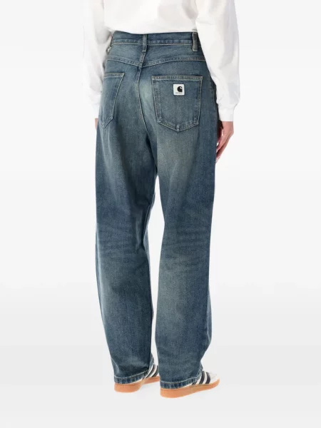 Blugi Carhartt Wip cu autograf albastru