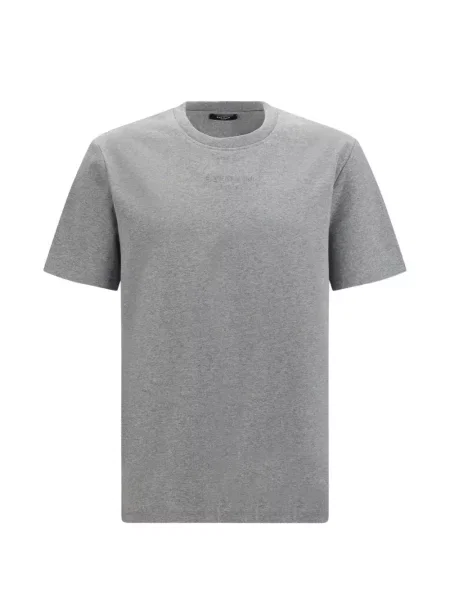 Tricou Balmain cu broderie gri
