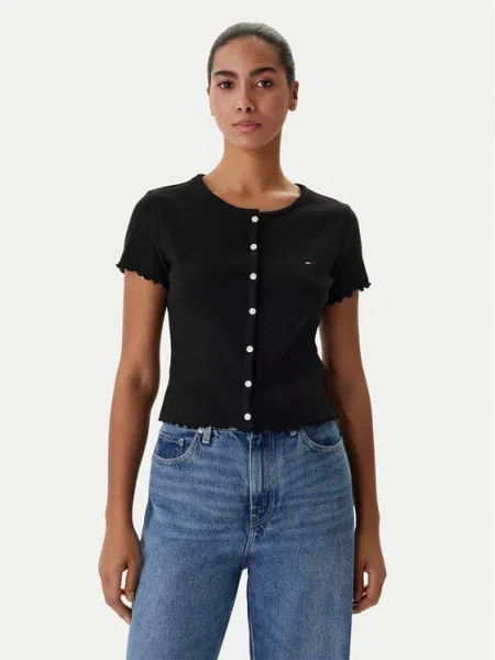 Tommy Jeans Bluză negru