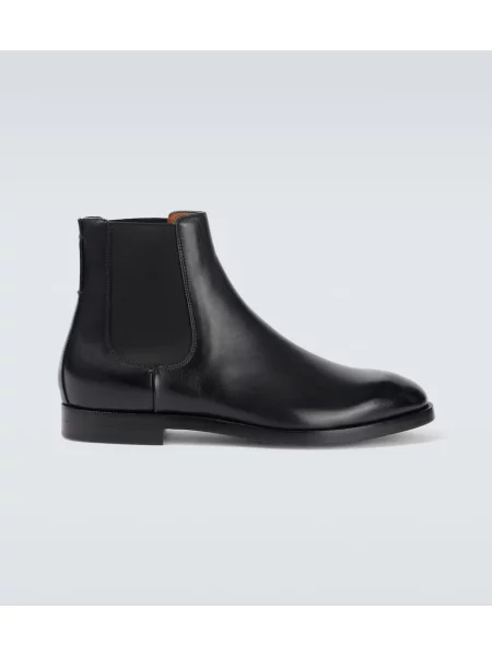 Botine chelsea Zegna din piele negru