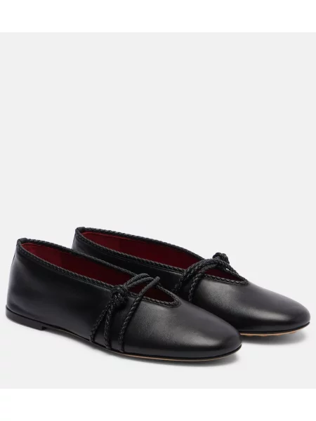 Balerini Bottega Veneta din piele negru