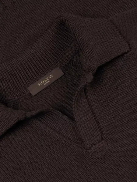 Gulerat tricou polo Zanone maro