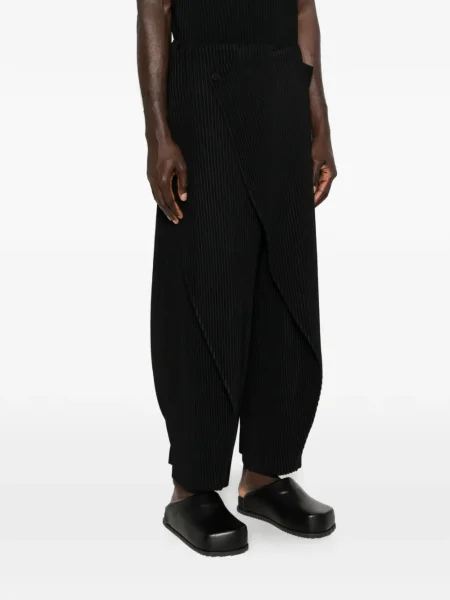 Plisované kalhoty Homme Plissé Issey Miyake černé
