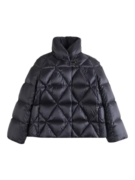 Kurtka puchowa Fay z wzorem argyle czarna