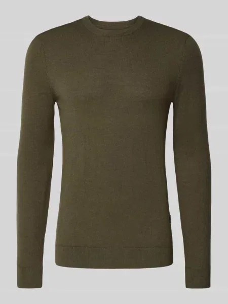 Sweter z dzianiny z okrągłym dekoltem model ‘BAGGE’ Blend