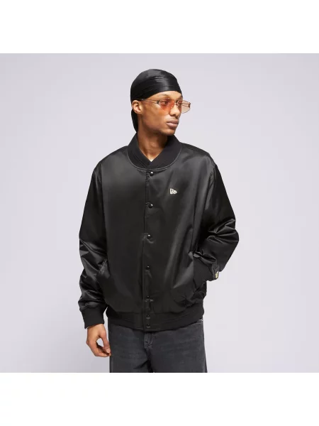 New Era Kurtka Ne Satin Bomber None czarny