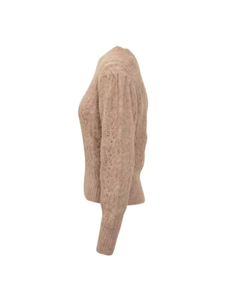Sweter Marant Etoile z rękawami balonowymi beżowy