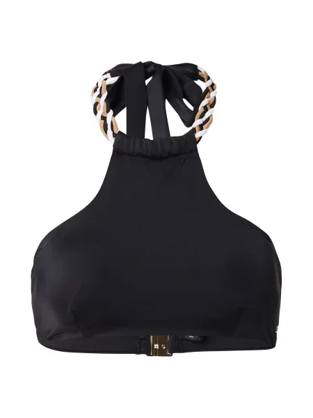 BOSS Sutien costum de baie BRAID maro cămilă / negru alb