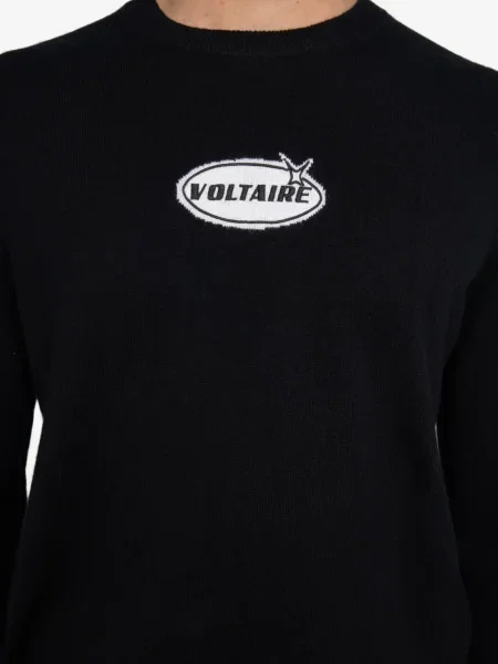 Pulover Zadig&voltaire cu decolteu în U negru